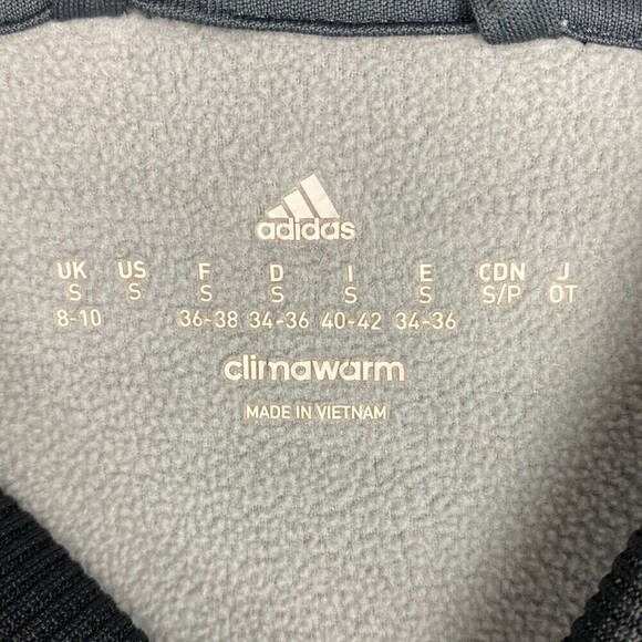 Adidas Climawarm Jacket Womens Small Full Zip Gray Black Sport Pockets Casual - Picture 8 of 13